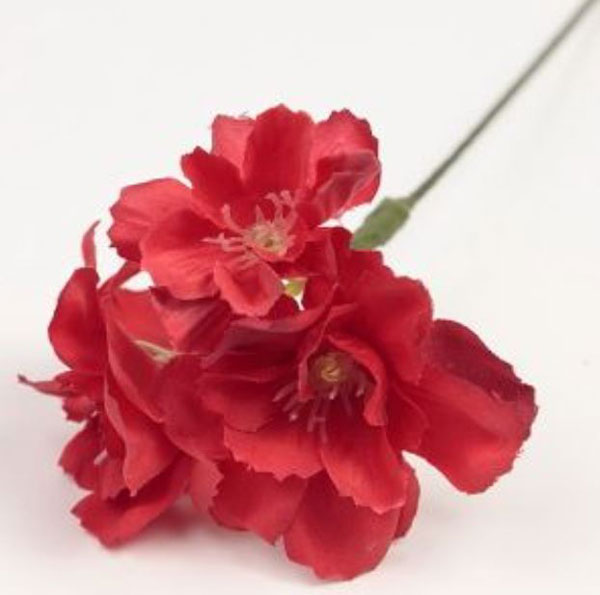 Cherry. Petites fleurs flamenco. 4cm. Rouge